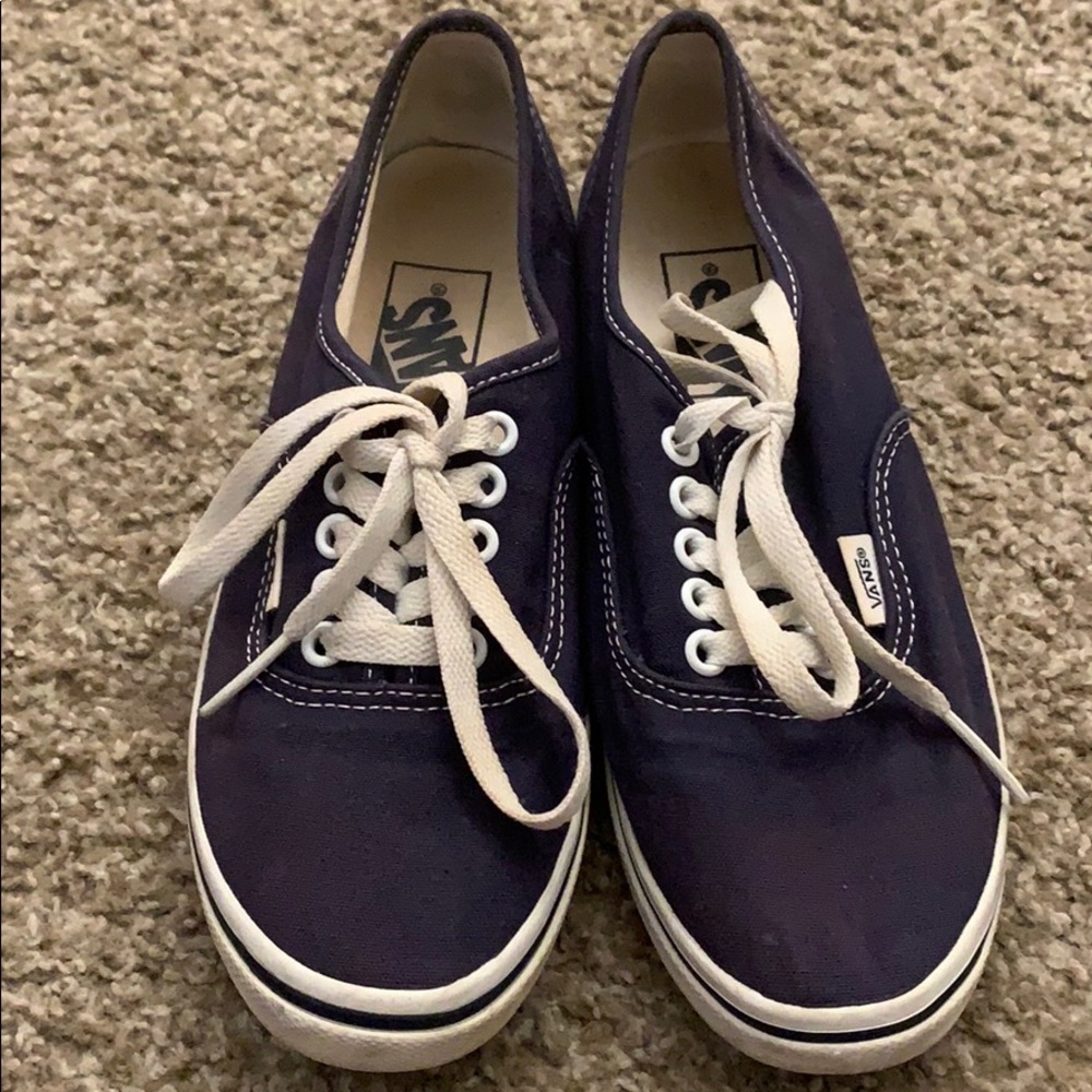 Navy Blue Vans Men US 5 Women US 6.5